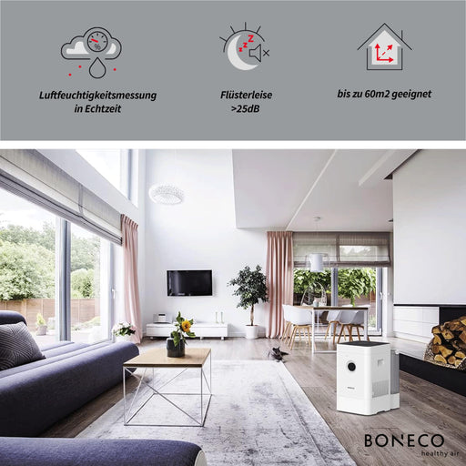 BONECO Air Purifier and Humidifier H400 360 x 280 x 482 mm White