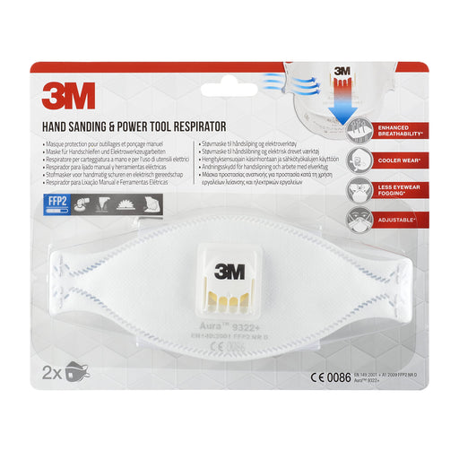 3M Respirator White Pack of 2