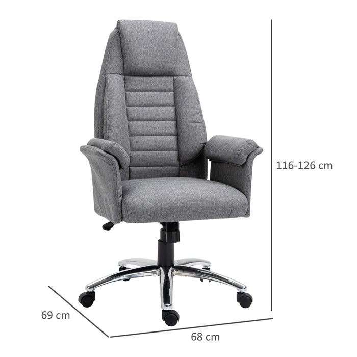 HOMCOM Office Chair 921-093V70 Grey 69 (W) x 68 (D) x 126 (H) mm