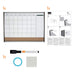 Nobo Small Wall Mountable Magnetic Whiteboard Planner with Notice Board 1903813 Lacquered Steel, Cork Arched Frame 585 x 430 mm White, Brown