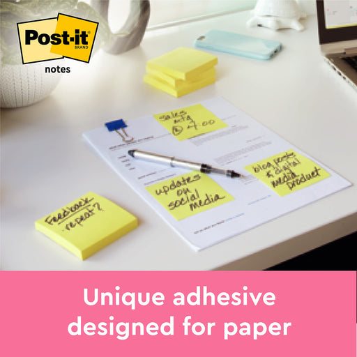 Post-It Notes 127X76 Ylw 100Sh Pk12