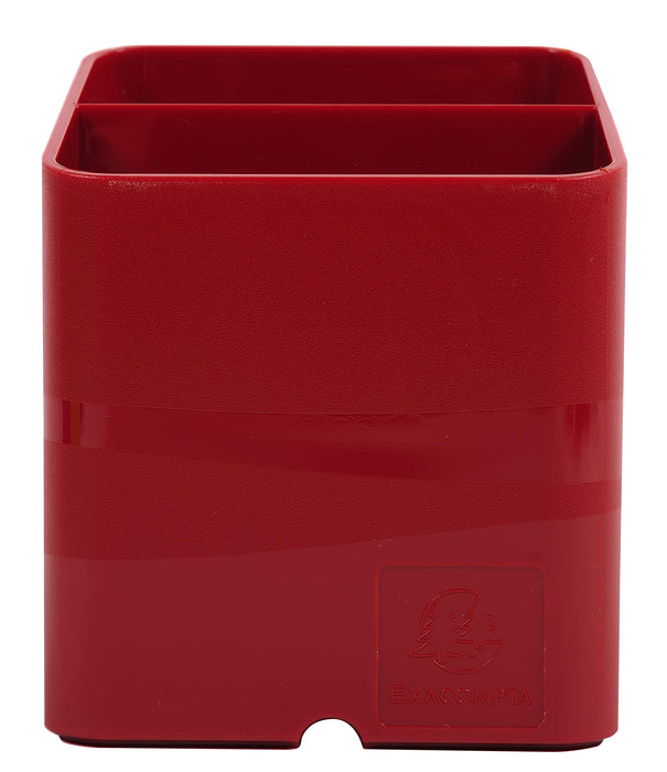 Exacompta Pen Pot 67718D Classic Polysterene 93 x 74 x 74 mm Red Pack of 10