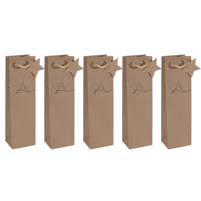 Sigel Gift Bag GT039 Brown 10 X 8 X 35 cm Pack of 5