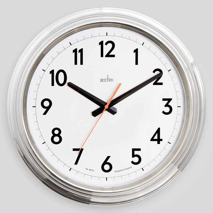 Acctim Analog Clock Chrome 40 x 40 x 5.6 x 40 cm