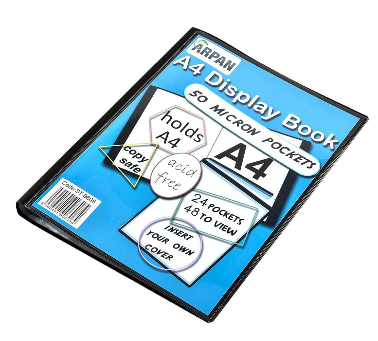 ARPAN Display Book A4 Black 24 Pockets