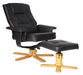 Alphason 360° Swivel Reclining Chair with Footstool, Armrest and Adjustable Seat Drake Recliner Black