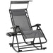 OutSunny Rocking Chair Steel Frame Grey 670 x 1,020 mm