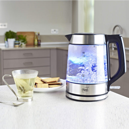 NEO Kettle NORDIC-SILVER 1.7 L Glass & Stainless Steel 2200 W Silver