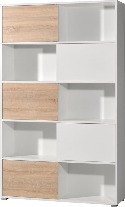 Germania Bookshelf Cabinet Slider H196 Oak White, Beech 1,200 x 350 x 1,960 mm