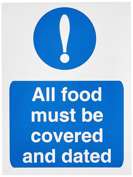 Catering Sign Covered And Dated Vinyl 20 x 15 cm