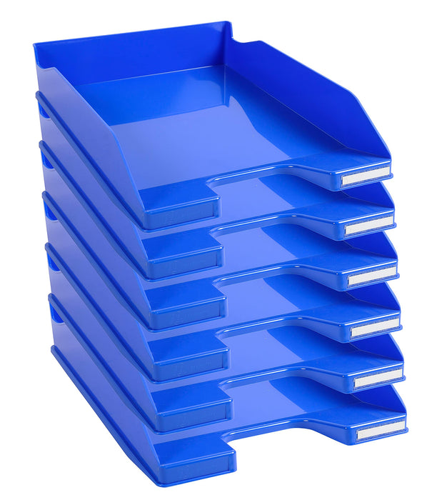 Exacompta Letter Tray Midi Combo 113279D Glossy Ice Blue Pack of 6