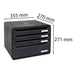 Exacompta Drawer Unit with 4 Drawers Big Box Plus Horizon Maxi Plastic Black 35.5 x 27 x 27.1 cm