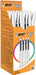 BIC Cristal UP Ballpoint Pen Grip Medium 0.35 mm Black Pack of 20