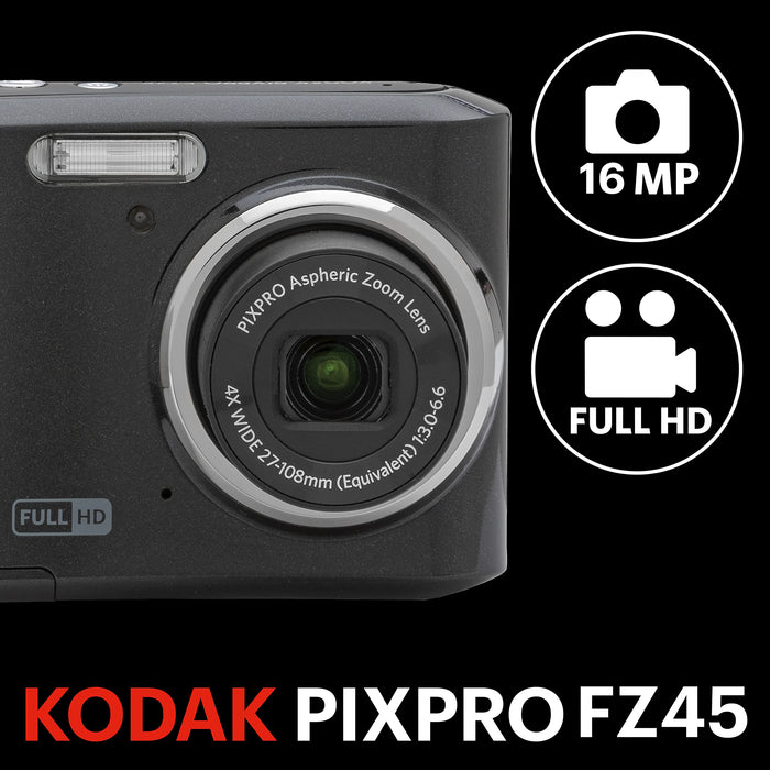 Kodak Digital Camera FZ45-BK Full HD Black