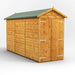 Power Garden Shed 124PAWDD Golden Brown 12x4