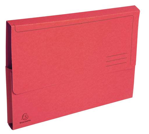 Exacompta Document Wallet 46975E A4 Board 24.5 (W) x 3 (D) x 32.5 (H) cm Red Pack of 100