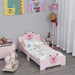 HOMCOM Children Bed 311-014 Poplar Wood, MDF 73 (W) x 143 (D) x 60 (H) mm Pink