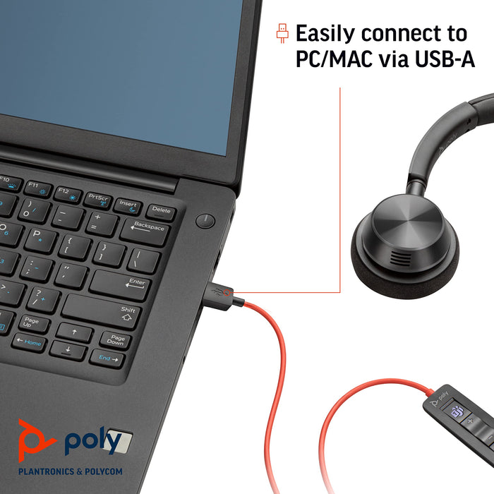 Poly Blackwire 3320 USB-A Wired Microsoft Teams Certified Headset