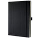 Sigel Notebook A4+ Ruled Sewn Side Bound Plastic Hardback Black Perforated 194 Pages