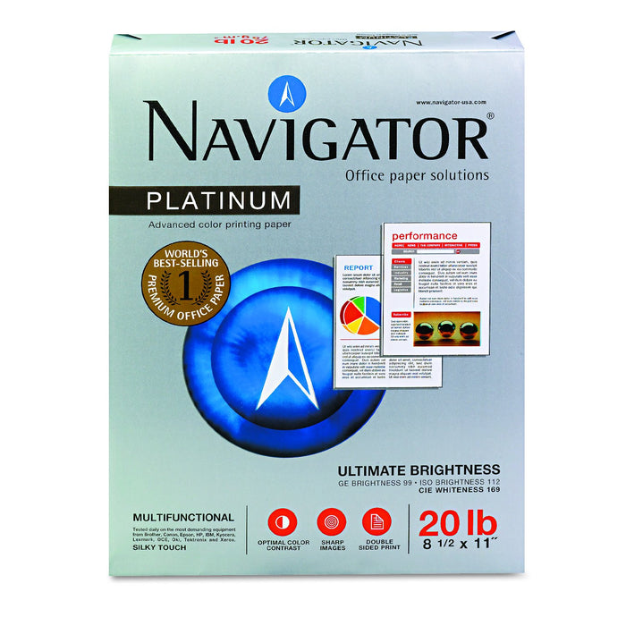 Navigator Printer Paper 75 gsm Smooth White 5 Packs of 500 Sheets