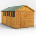 Power Garden Shed 148PADD Golden Brown 14x8