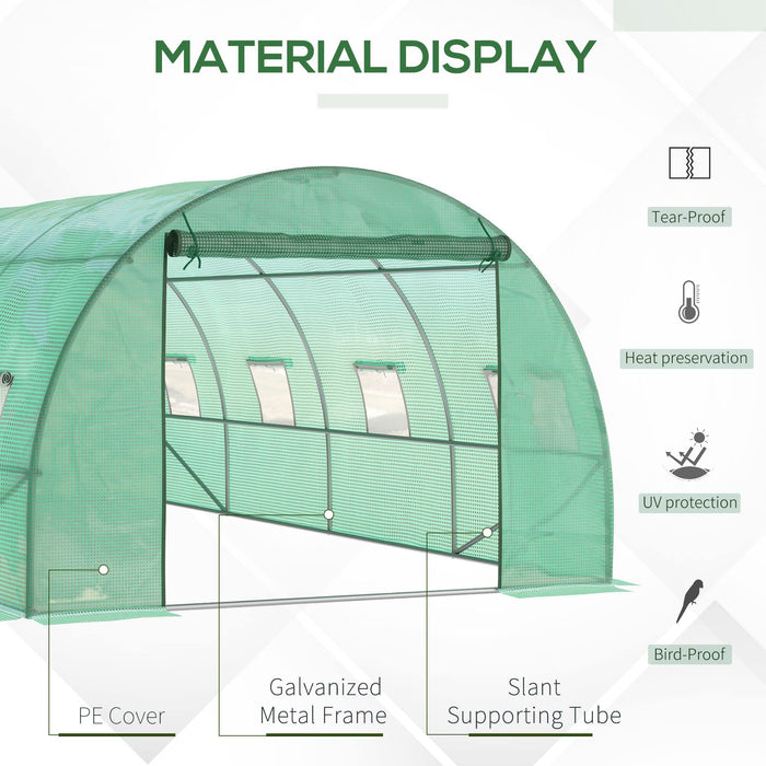 OutSunny Polytunnel Greenhouse 590 (L) x 300 (W) x 200 (H) cm.