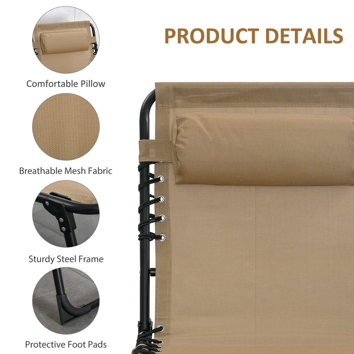 OutSunny Mesh Fabric, Steel Lounge Chair 84B-812V70BG Beige