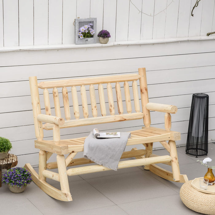 OutSunny Bench Wood 670 x 1,120 x 930 mm Natural wood finish