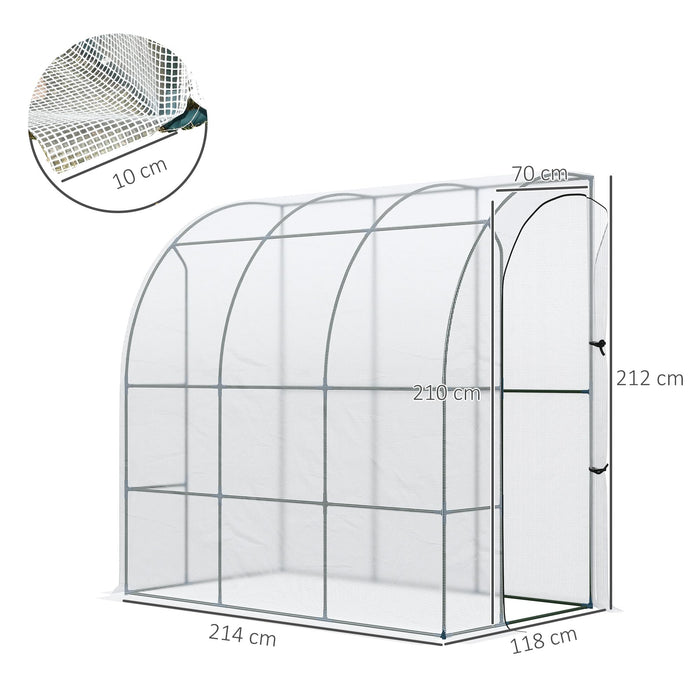 OutSunny Lean to Greenhouse 214 x 118 x 212 cm