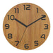 Unilux Clock Palma Black Wood Bamboo 30 cm