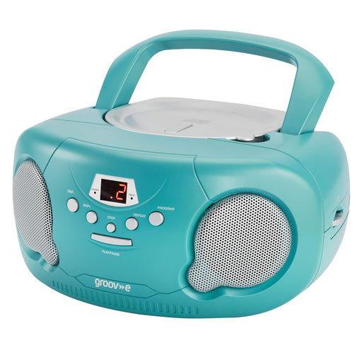 Groov-e Portable Cd Radio Boombox GVPS733/BE Teal