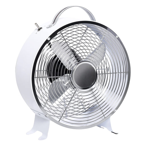 Homcom Desk Fan with Safety Guard Anti-Slip Feet White