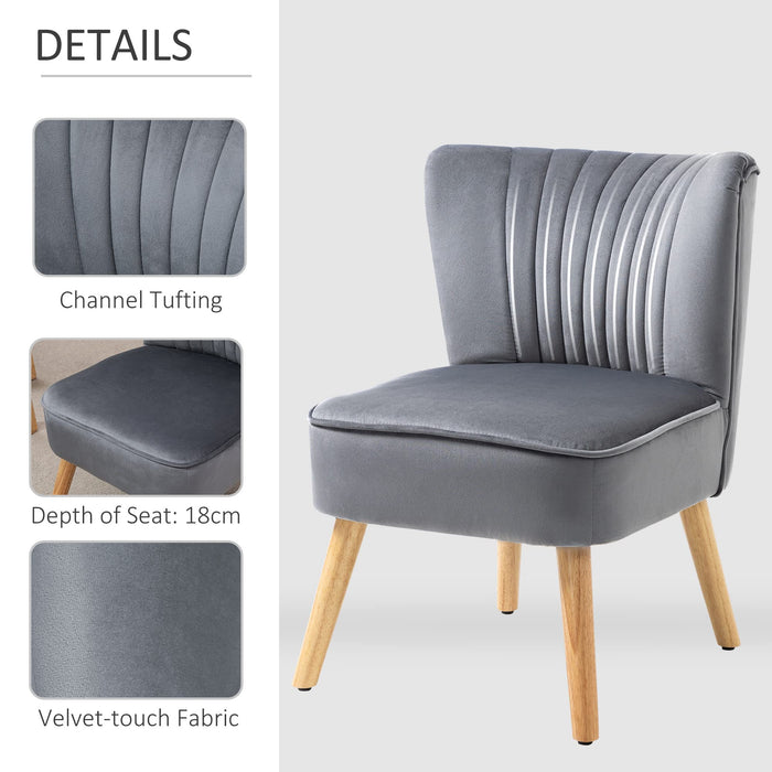 HOMCOM Accent Chair 833-811V70GY Grey