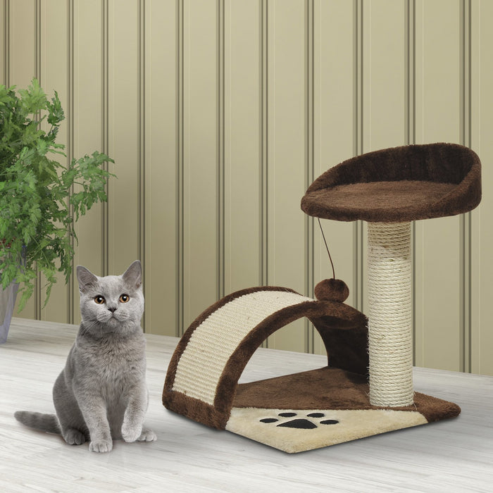 PawHut Cat Tree Brown 360 mm x 360 mm x 440 mm