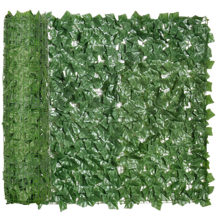 Outsunny Artificial Leaf Screen Panel 844-200 Dark Green 3000 mm x 1000 mm