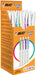 BIC Cristal UP Ballpoint Pen Grip Medium 0.35 mm Assorted Pack of 20