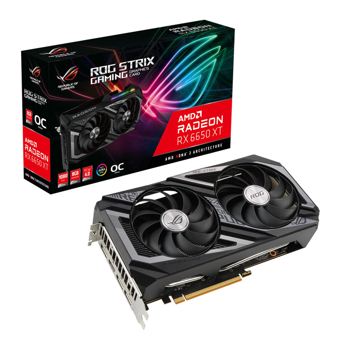 ASUS ROG Strix Radeon RX 6650 XT V2 - OC Edition - graphics card - Radeon RX 6650 XT - 8 GB GDDR6 - PCIe 4.0 - HDMI, 3 x DisplayPort