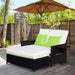 OutSunny Steel, PE Rattan Lounge Grey