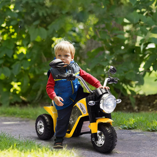 HOMCOM Kids Electric Motorcycle Yellow