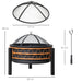 OutSunny Firepit 842-267 Steel