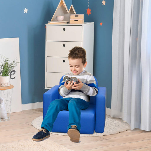 HOMCOM Kids Sofa Blue 380 x 48 mm