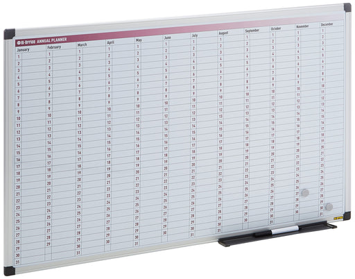 Bi-Office Annual Planner Magnetic 90 (W) x 60 (H) cm Multicolour