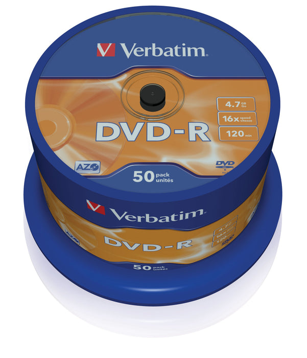 Verbatim DVD-R 16x 4.7GB Spindle Pack of 50