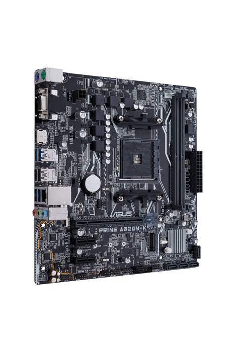 ASUS PRIME A320M-K - Motherboard - micro ATX - Socket AM4 - AMD A320 Chipset - USB 3.0 - Gigabit LAN - onboard graphics (CPU required) - HD Audio (8-channel)