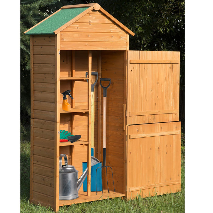 OutSunny Garden Storage Shed Brown 1880 x 840 x 510 mm