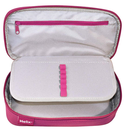 Helix Jumbo Pencil Case 11 x 6.2 x 22.8 cm Neon/Pink