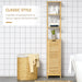 kleankin Cabinet Bamboo Natural wood finish 34 x 30 x 173 cm