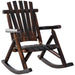 OutSunny Fir Wood Rocking Chair Brown