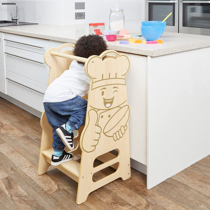 Liberty House Toys Stool KHM2 Wood 18 months - 6 years old 450 (W) x 445 (D) x 980 (H) mm Beige