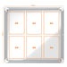 Nobo Premium Plus Wall Mountable Indoor Magnetic Lockable Notice Board 1902558 Aluminium Frame Hinged Safety Glass Door 6xA4 White 709 x 668 mm